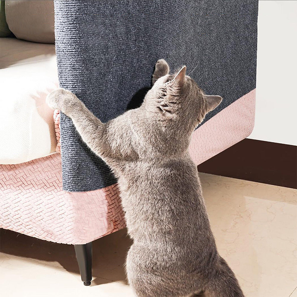 Strong Self-Adhesive Cat-Scratch Protector Furniture Guard Sticker for Sofa Wall Door-Dark Grey