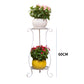 Double-layer Wrought Iron Flower Stand for Indoor and Outdoor