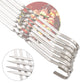 100Pcs 30cm Flat Long Stainless Steel Skewers for Grilling