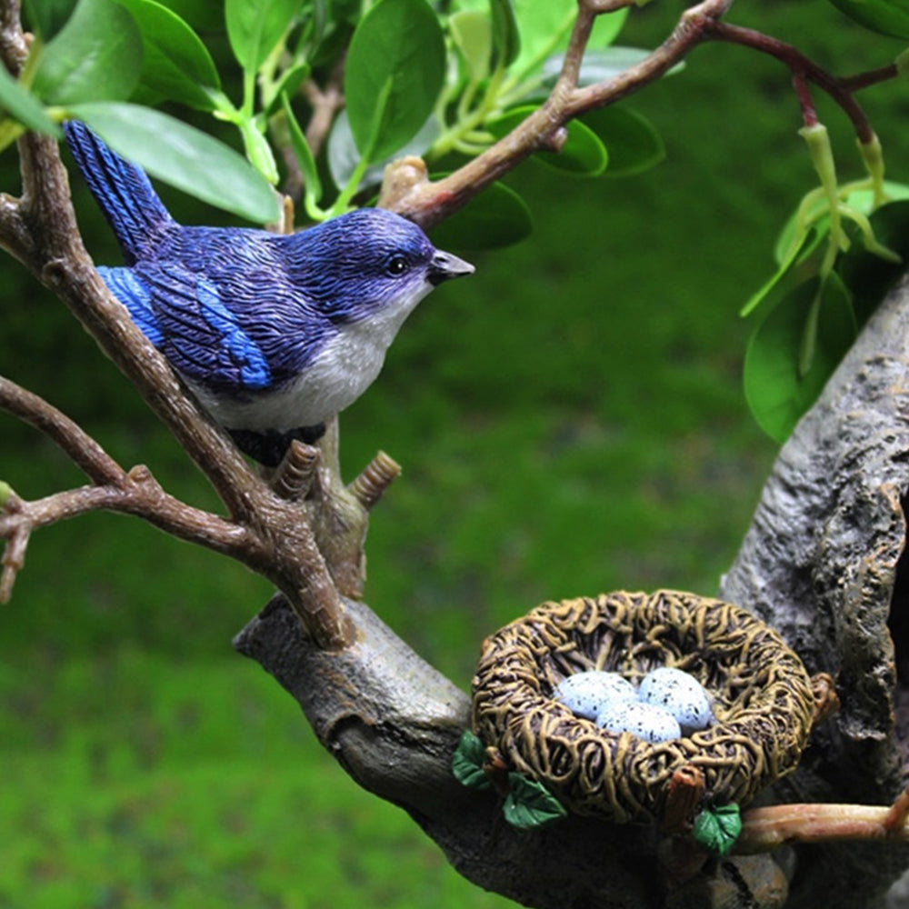 Fairy Garden Miniature Mini Birds with Nest Figurines