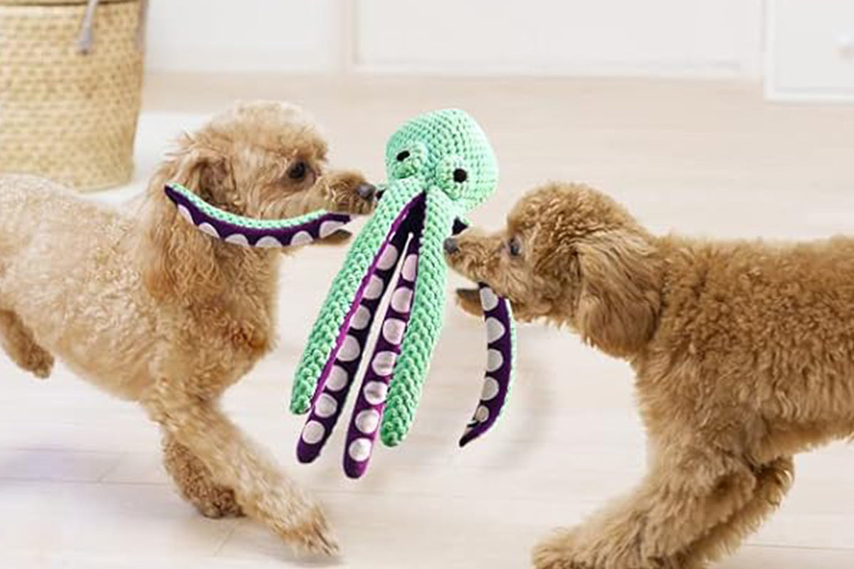 Large Squeaky Dog Toys Plush Octopus Dog Toys for Small Medium and Large Dogs