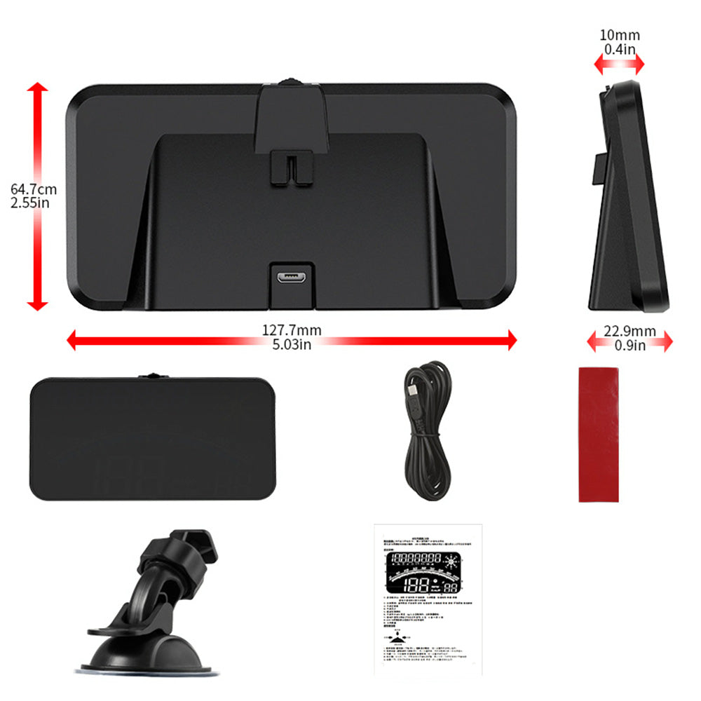 Car HUD Head Up Display Smart Gauge for Most Vehicles