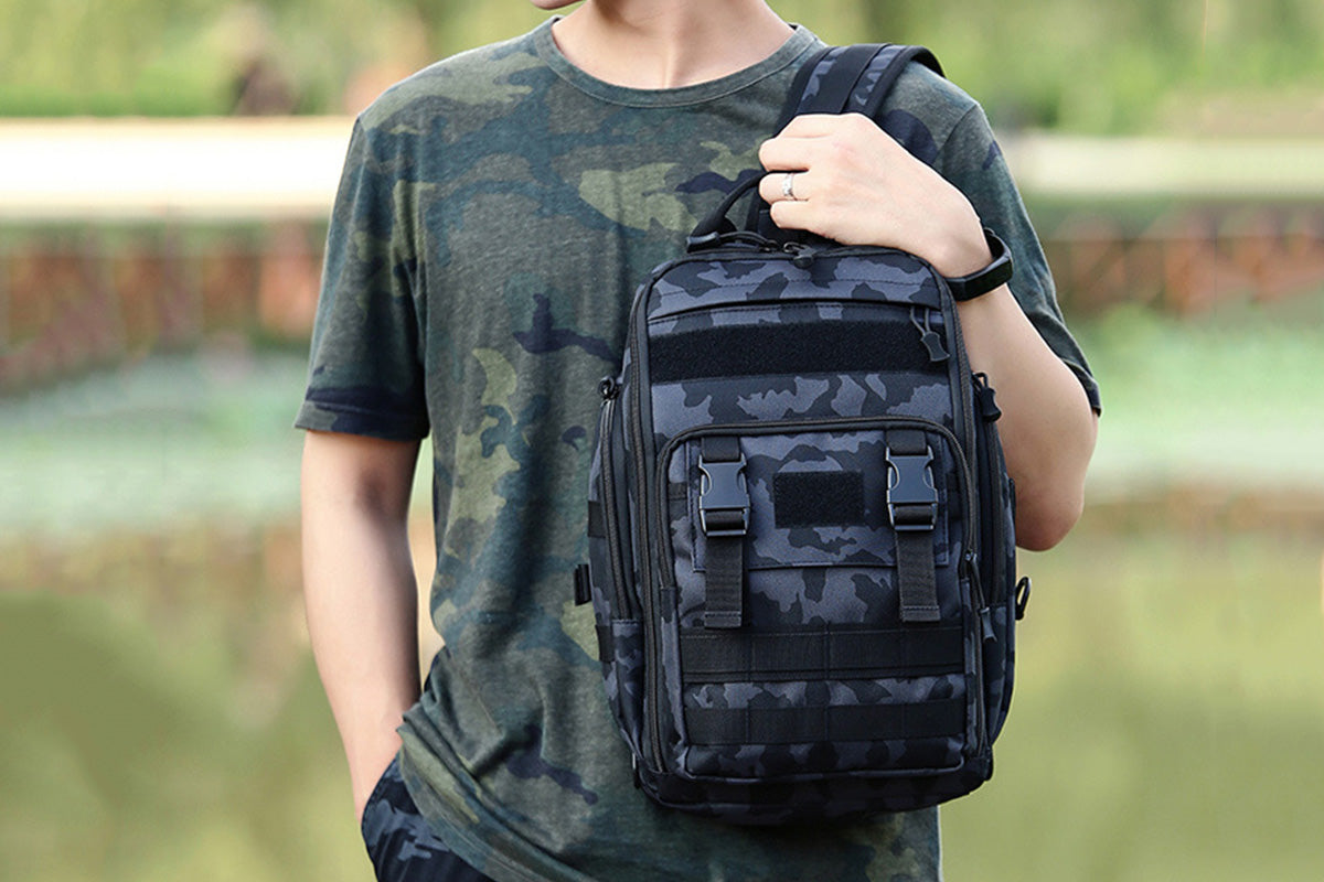 Fishing Tackle Backpack With Rod Holder Outdoor Shoulder Fishing Gear Bags