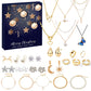 24 Days Countdown Jewelry Christmas Advent Calendar Bracelets Necklaces Earings Kit