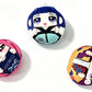 7cm Cartoon Inspired Round Plush Keychain Soft Squishy Ball Ornament Bag Pendant Christmas Gift