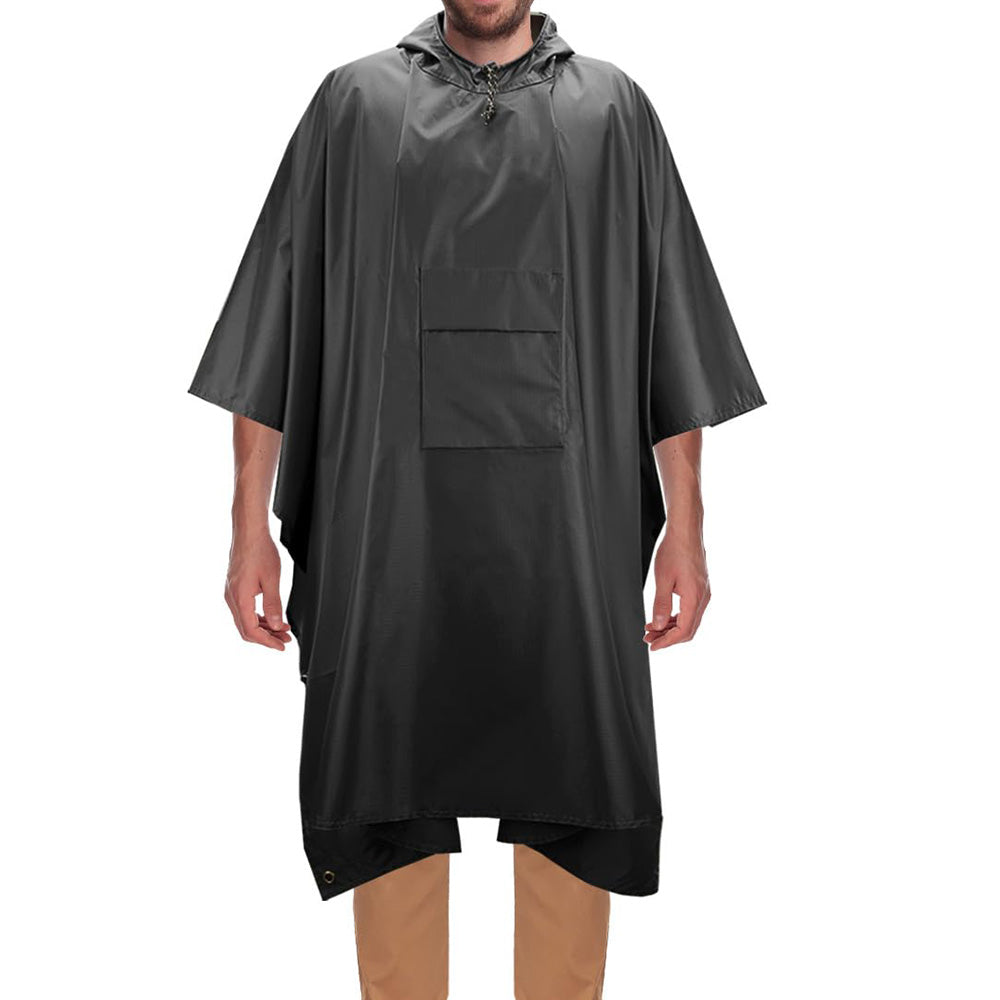 3 in 1 Portable Rain Poncho Waterproof Lightweight Emergency Raincoat with Pocket