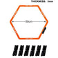 6Pcs Hexagonal Soccer Agility Ring Set with Clips and Carry Bag