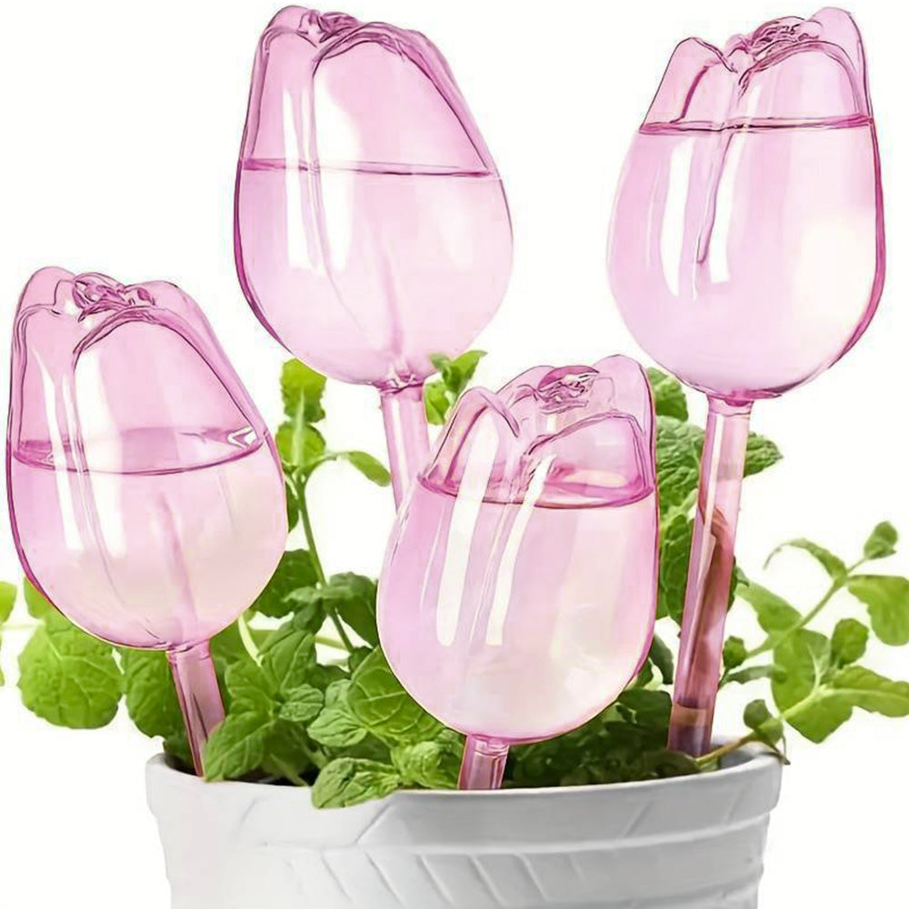 4Pcs Tulip Model Plant Watering Globes for Flower Automatic Watering