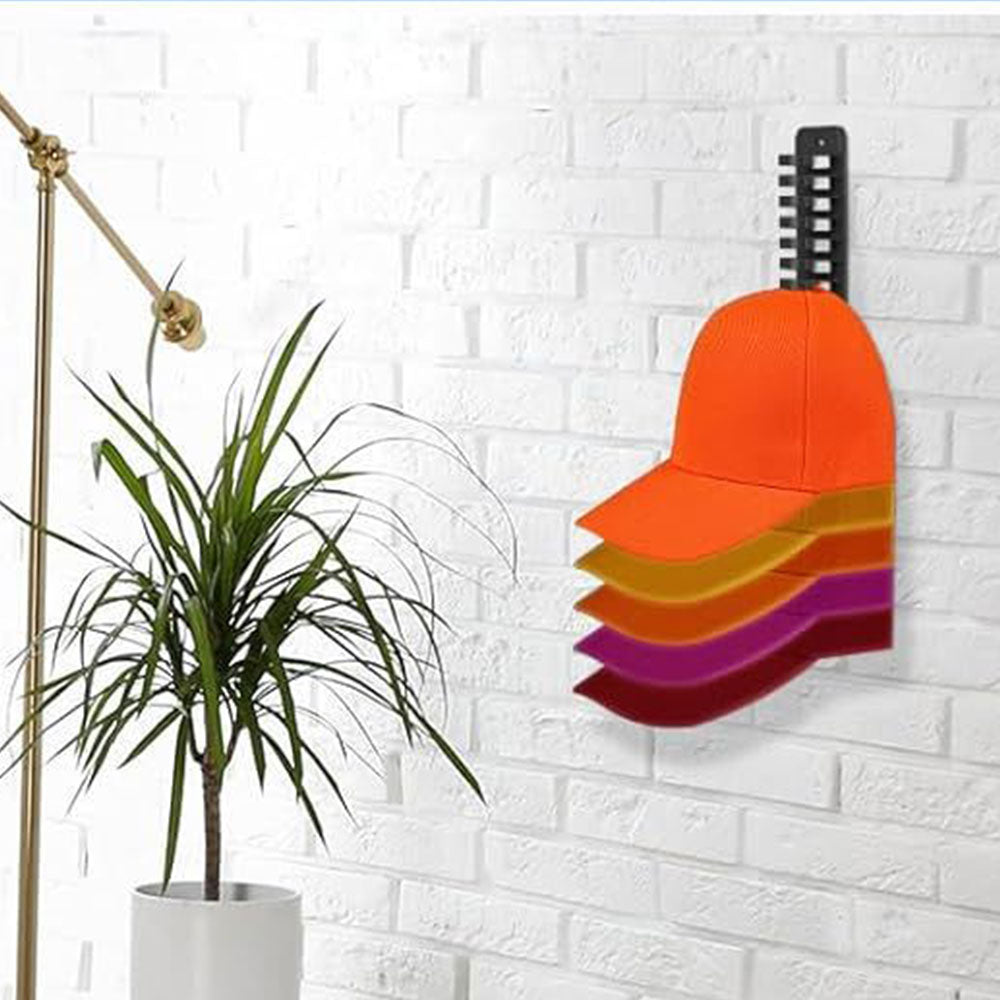 Hat Organizer for Baseball Caps Wall Mounted Storage Rack Hat Display Organizer