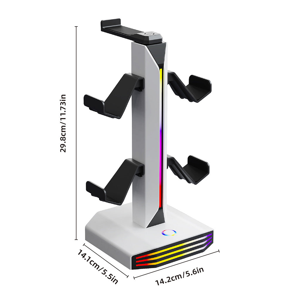 RGB Game Controller Holder Desktop Headset Stand With 9 Light Modes