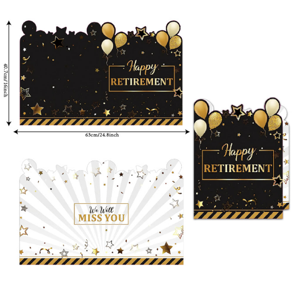 Jumbo Guest Book Happy Retirement Card