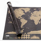 82x60CM/42x30CM Scratch Off Colored World Map with Scratch Accessories Kit-Continental Style