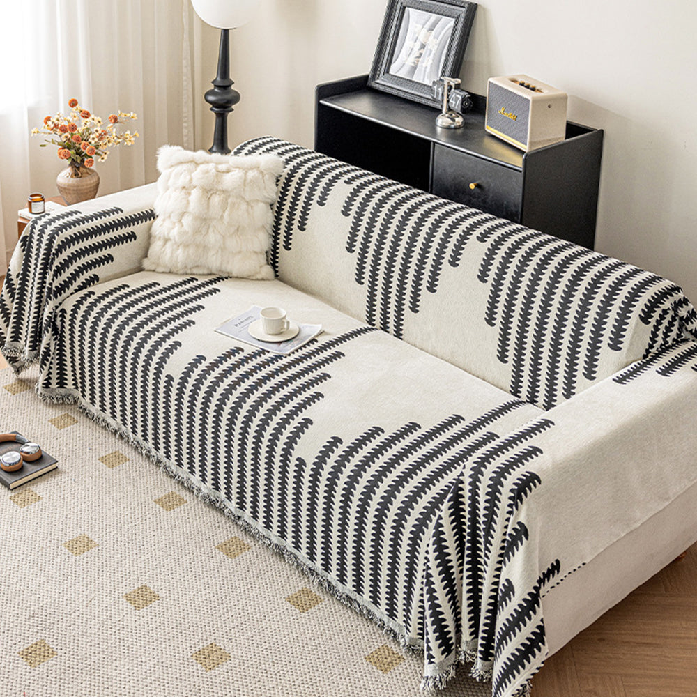 Reversible Double-Sided Minimalist Chenille Sofa Cover