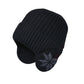 2-in-1 Warm Knitted Ear Flap Beanie Knitted Hat