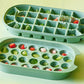 2-Tier Ice Cube Tray Mold with Press-Release Lid and Storage Box for Kitchen