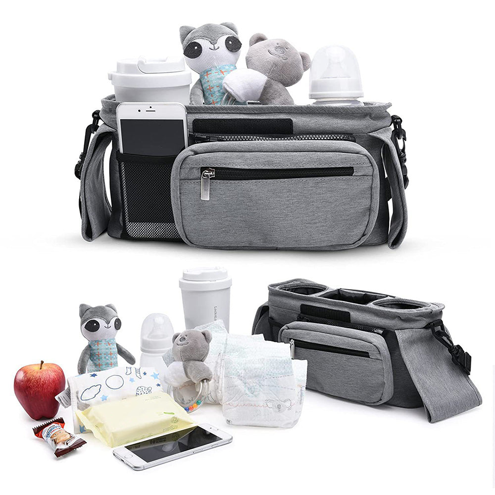 Universal Stroller Organizer with Cup Holder and Shoulder Strap