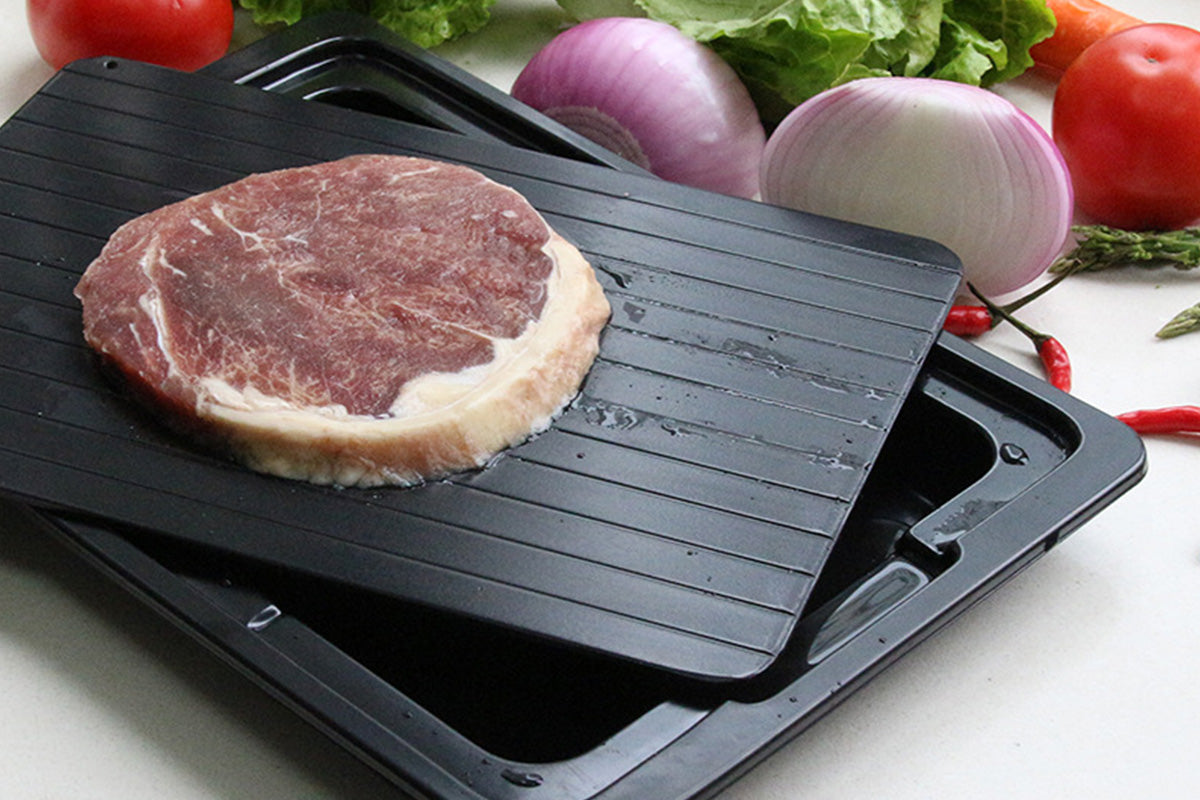 Rapid Thaw Tray with Drip Tray Fast Defrosting Plate for Frozen Meat Chicken Fish
