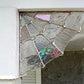 2Pcs Spiderweb Door Topper Door Frame Ornament Spider Web Stained Faux Glass Window Wall Hanging