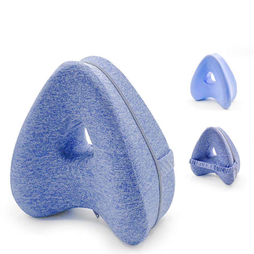 Memory Foam Leg Pillow Cushion Knee Support Washable Cover Side Sleeper
