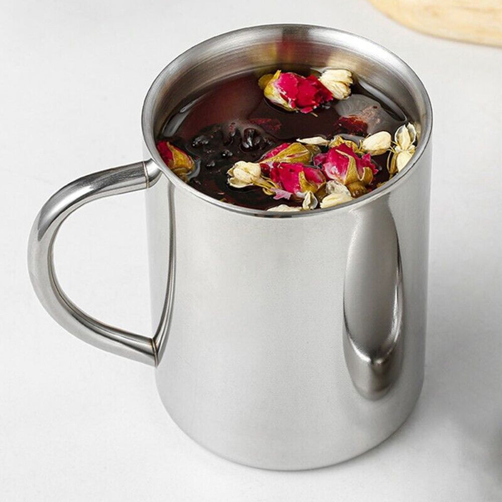 400ml Stainless Steel Double Wall Coffee Mug for Camping and Travel