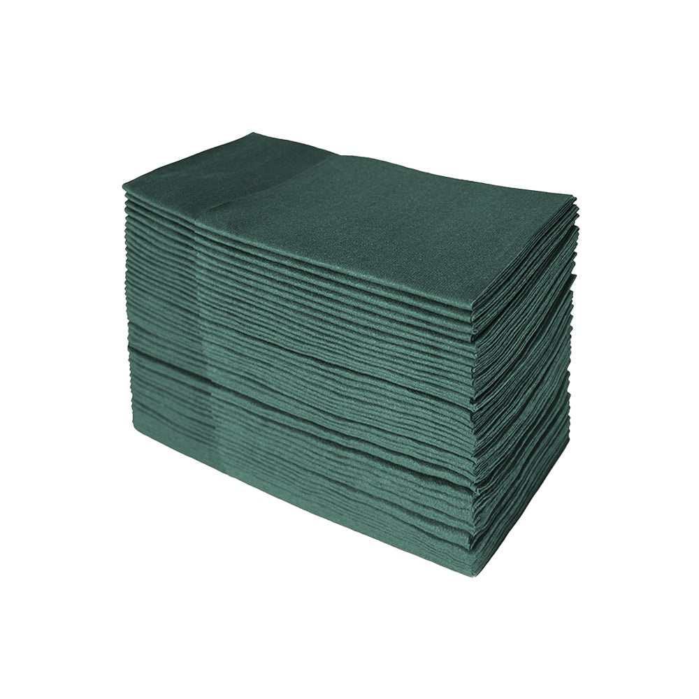 50 Pcs Disposable Linen-Feel Dinner Napkins with Bulit-in Flatware Pocket