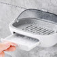 2pcs Soap Dish with Drip Tray Self-Adhesive Wall-Mounted Drain Tray Bar Soap Holder