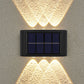 4Pcs Solar Wall Light for Outdoor Fence Waterproof Convex Lens Design
