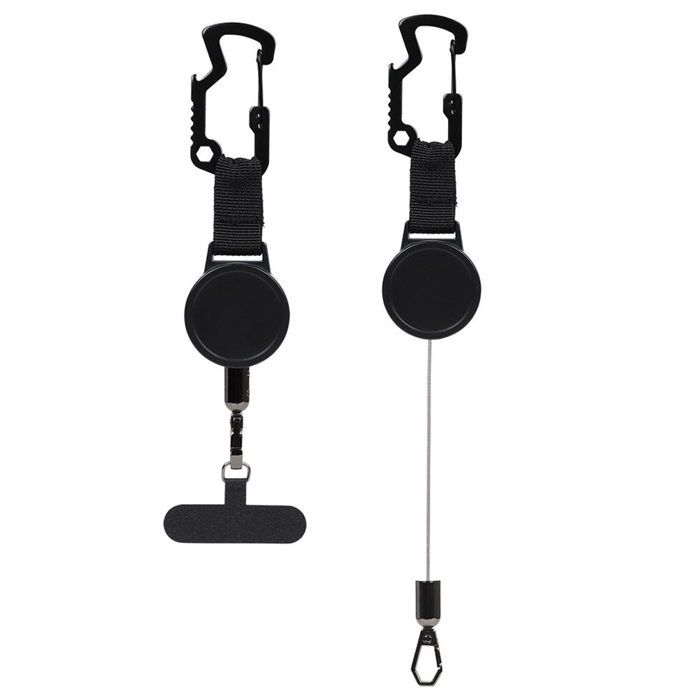 Multi-Function Retractable Carabiner with Lanyard for Hiking & Travel