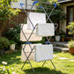 Triple Folding Clothes Drying Rack Space-Saving Portable Laundry Stand for Indoor Outdoor