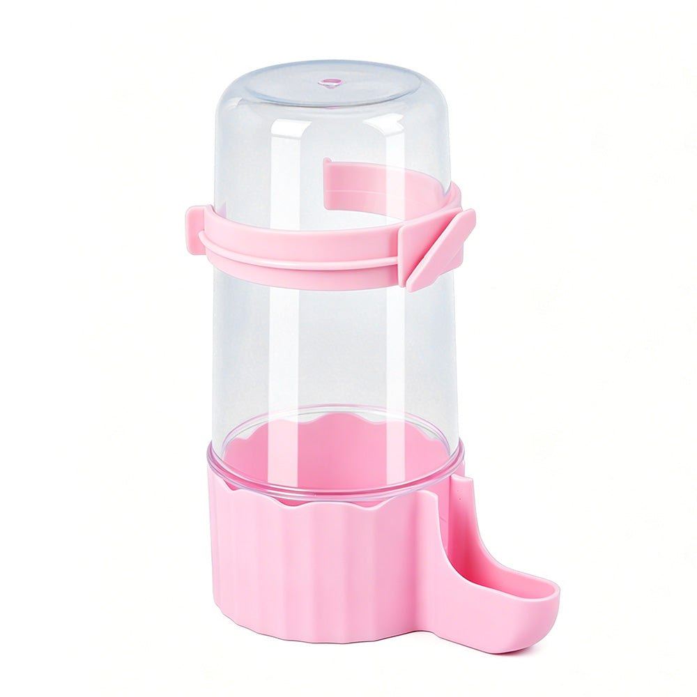 Bird Waterer Automatic Gravity Drinking Fountain for Cage with Anti Drowning Tray