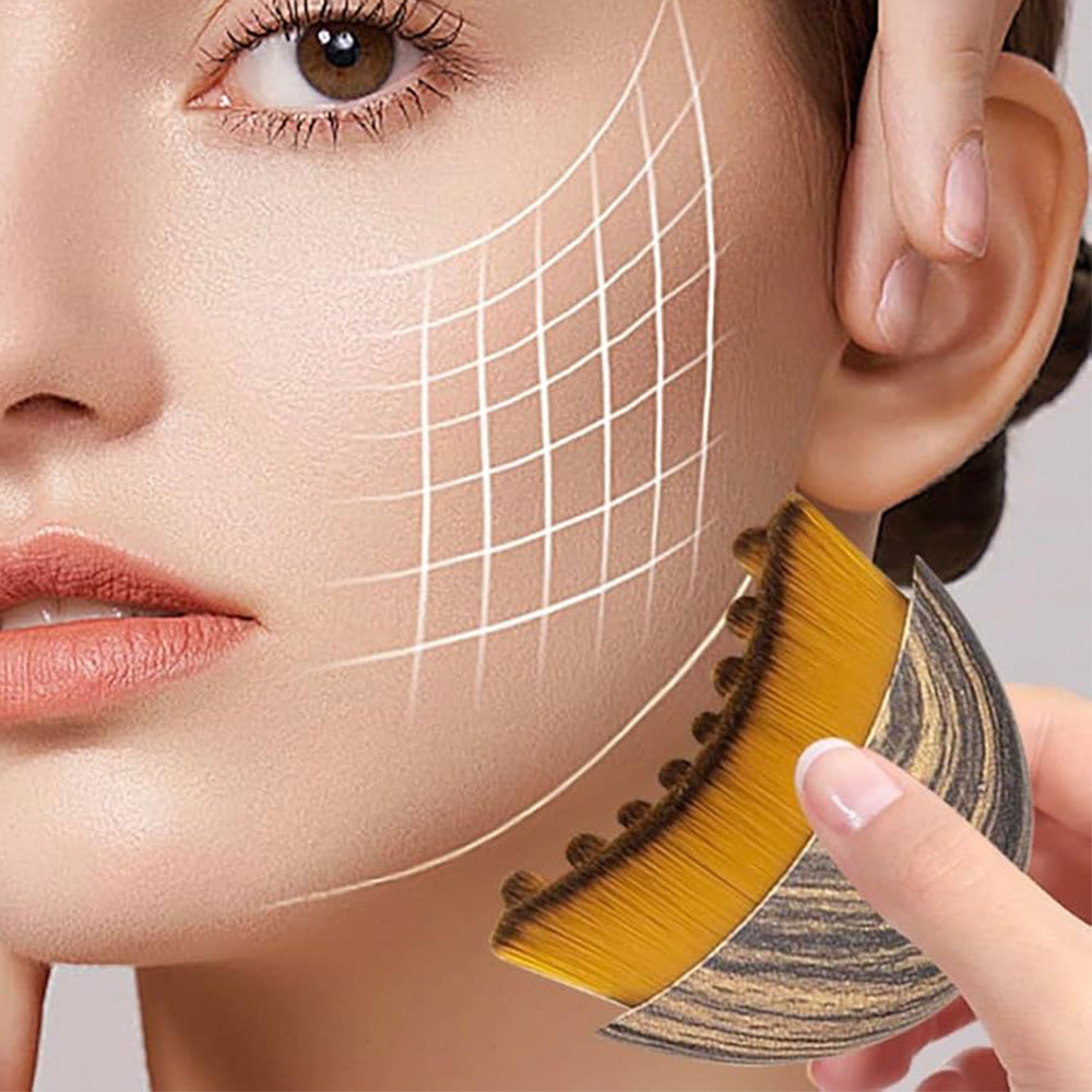 2Pcs New Lymphatic Contour Face Brush Gua Sha Skin Massage Care Tool