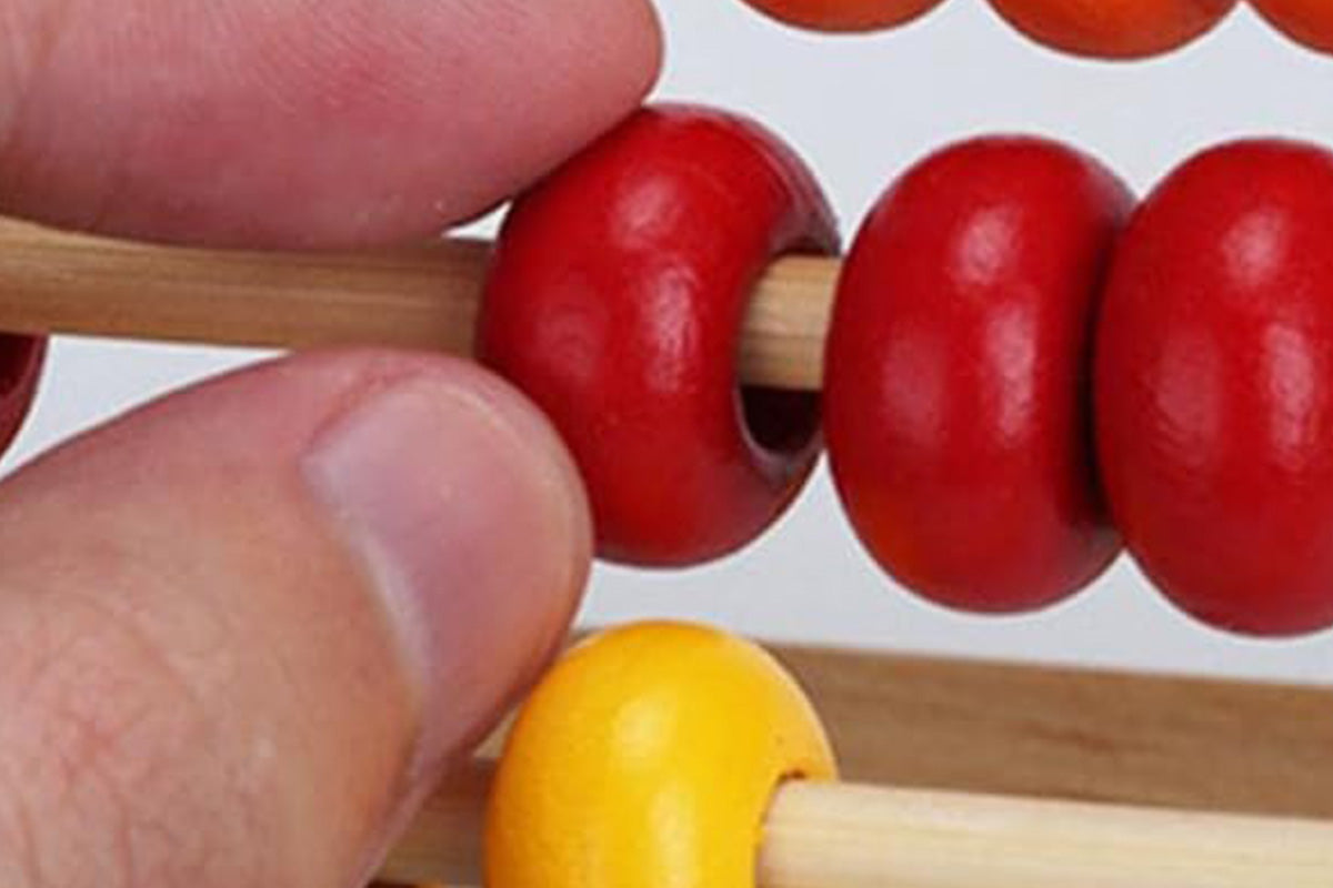 Wooden Abacus for Math with Counting Sticks Number Alphabet Cards Educational Toy