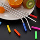20Pcs Reusable Stainless Steel Drinking Straws with Silicone Tips