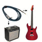 3m Audio Cable 6.35mm Straight to Right Angle Cord for Amplifiers and Effects