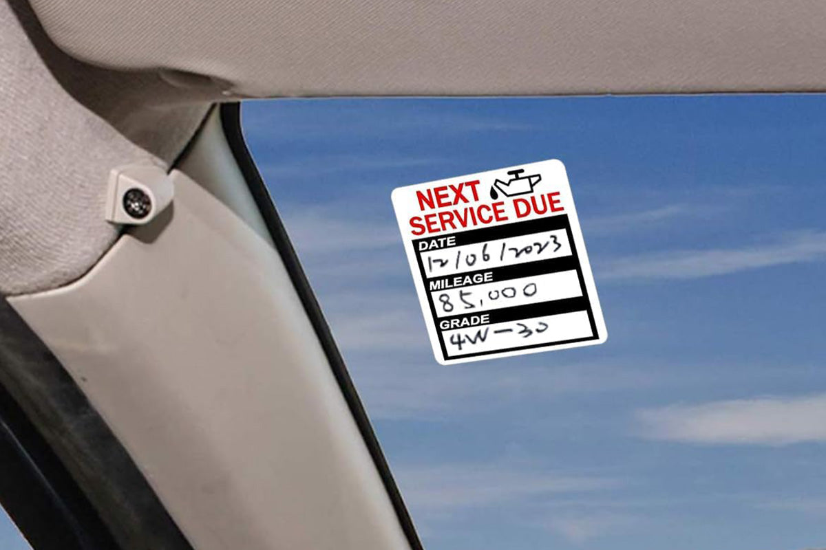 2" Oil Change Reminder Stickers 120 Stickers Static Car Maintenance Labels