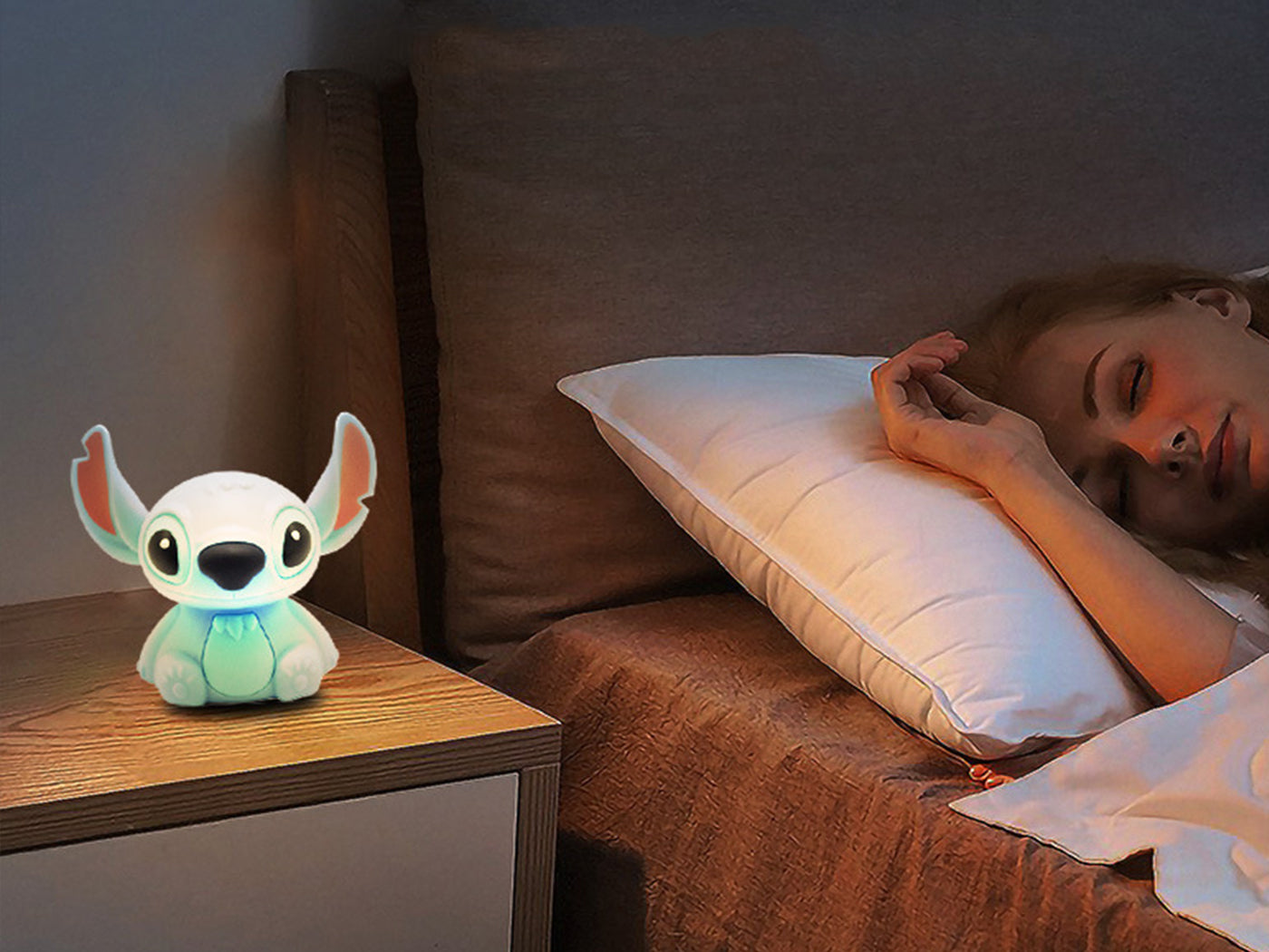 Stitch-Inspired Bedside Table Tap Night Light