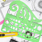 11PCS Plastic Geometric Drawing Templates Set DIY Drafting Stencils Measuring Tools