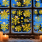 Christmas Window Clings Snowflakes Static Stickers Gold Silver for Holiday Decorations