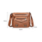 Retro Multi Pockets Crossbody Bag PU Leather Crossbody Shoulder Bag for Women