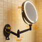 Extendable Wall Mounted LED Makeup Mirror with 7X Magnification and 3 Colors