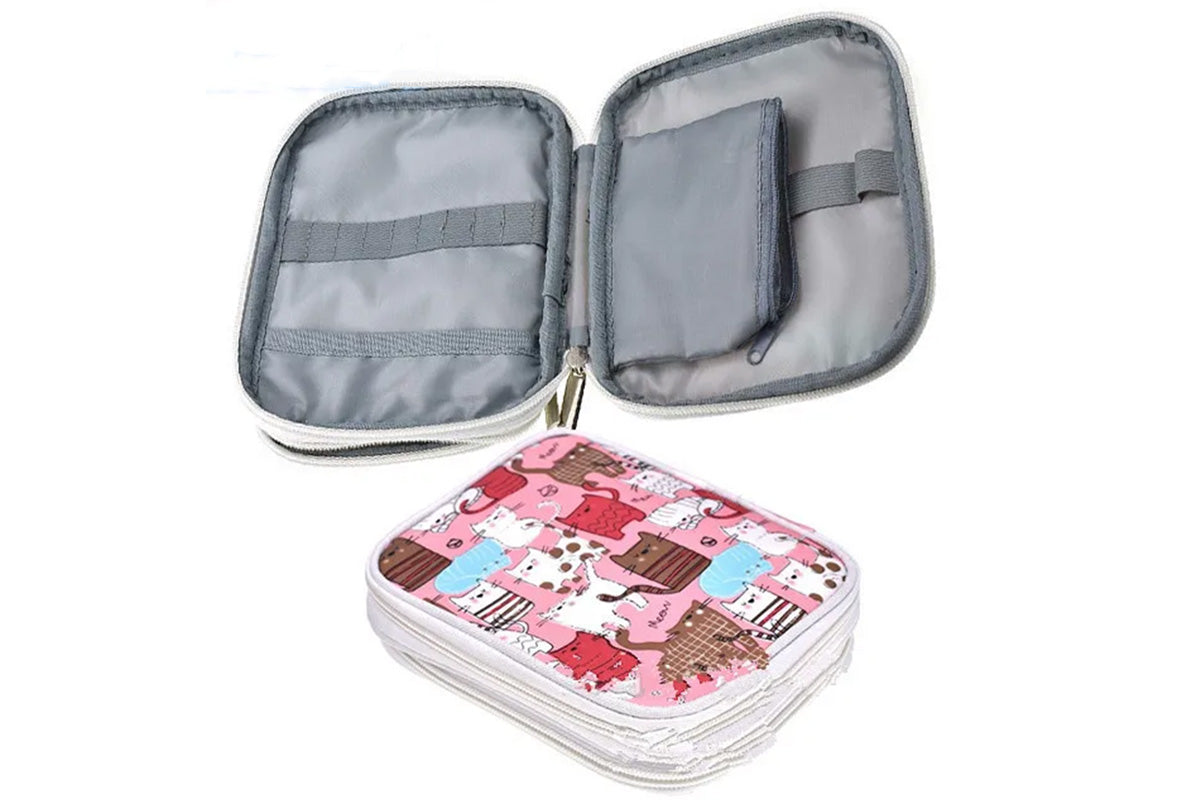 72-Piece Crochet Hooks Set with Knitting Needles and Sewing Tools for DIY with Storage Bag