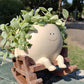 Smiley Face Resin Rocking Chair Pot for Indoor Outdoor Plants
