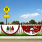 Merry Christmas Banner Flag Sign Xmas Outdoor Indoor Hanging Home Party Decor
