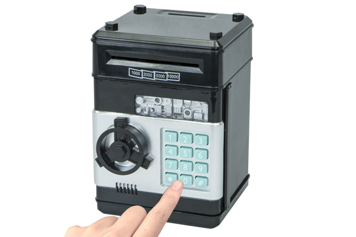 Electronic ATM Piggy Bank with Password Lock Money Coin Saving Box Toys