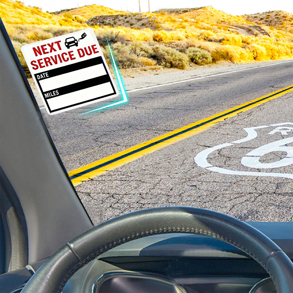 300 PCS Self Adhesive Vehicle Maintenance Reminder Labels for Car