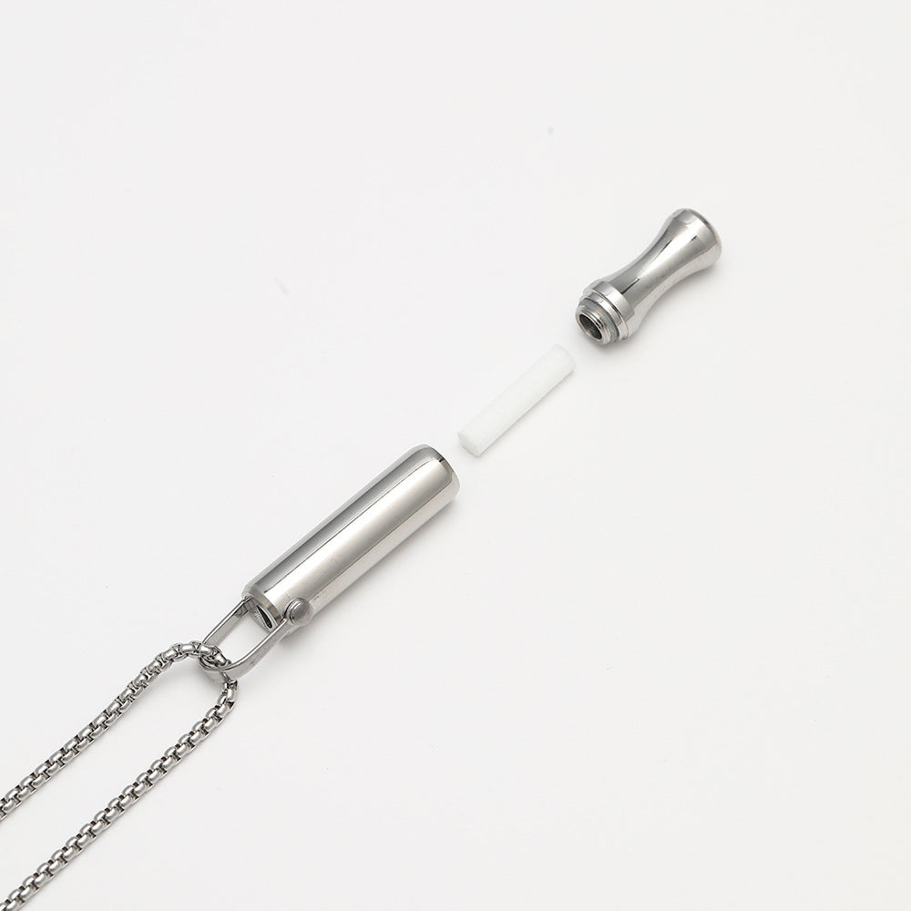 Breathlace Necklace Stainless Steel Quit Smoking Anti-Vaping Breathing Pendant Necklace