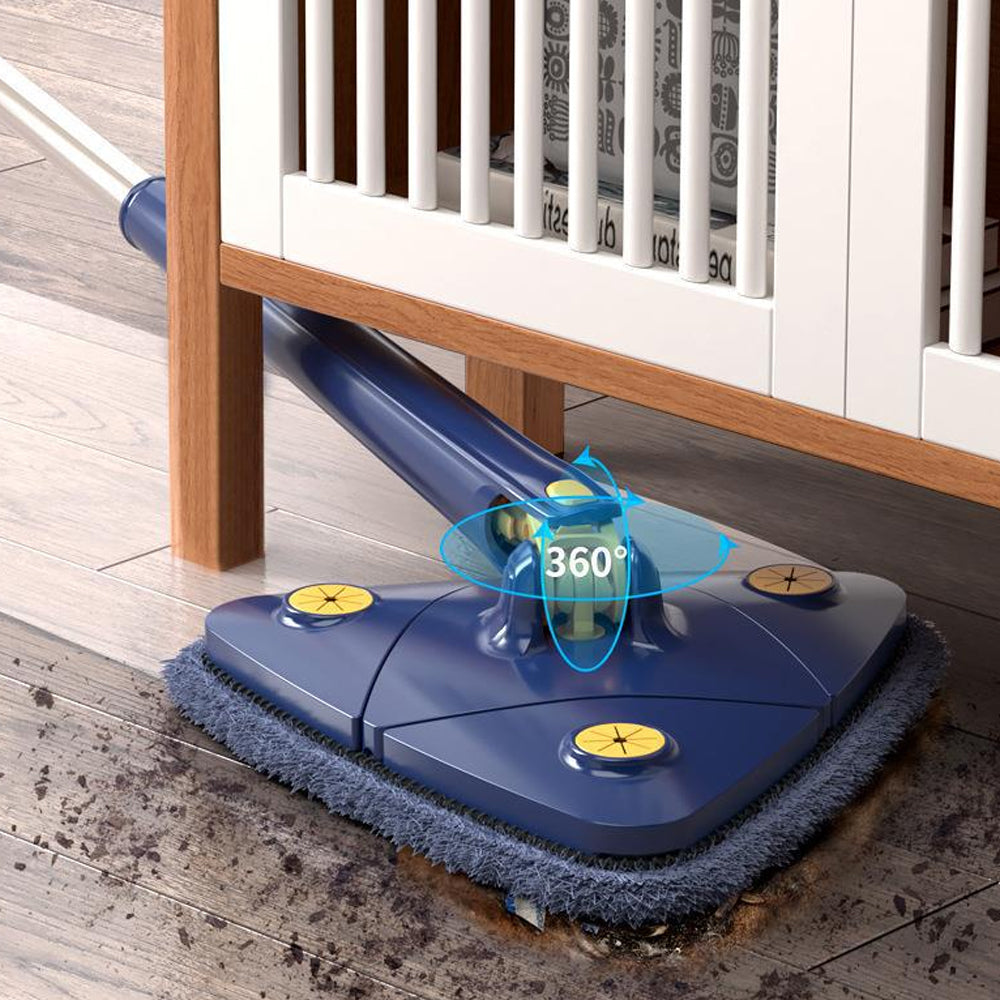 360 Degree Rotatable Triangle Cleaning Mop with 3 Cleaning Pads