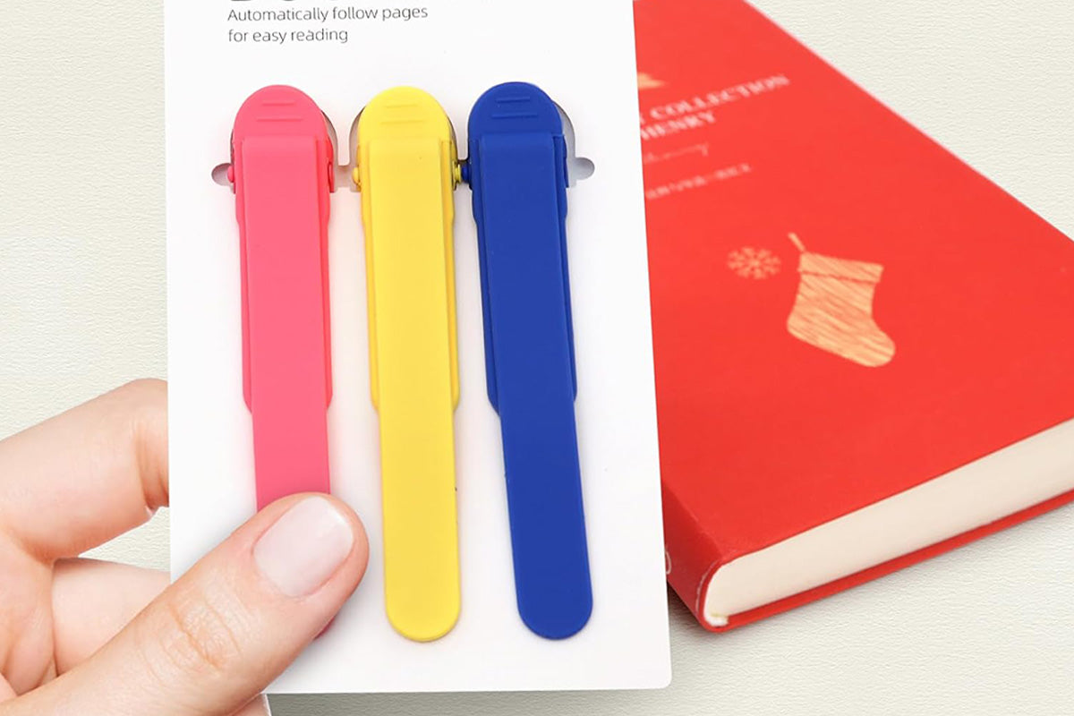 3Pcs Automatic Bookmark Silicone Book Marks for Reading Women