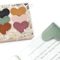 6pcs PU Leather Heart Bookmarks Cute Corner Page Protectors for Teachers Students Book Lovers