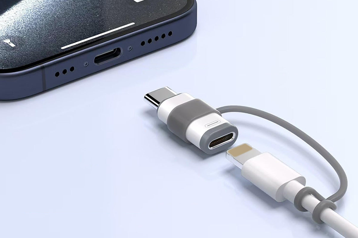 4Pcs Lightning to USB C Data Transfer Adapter for iPhone 15 16 Samsung S24